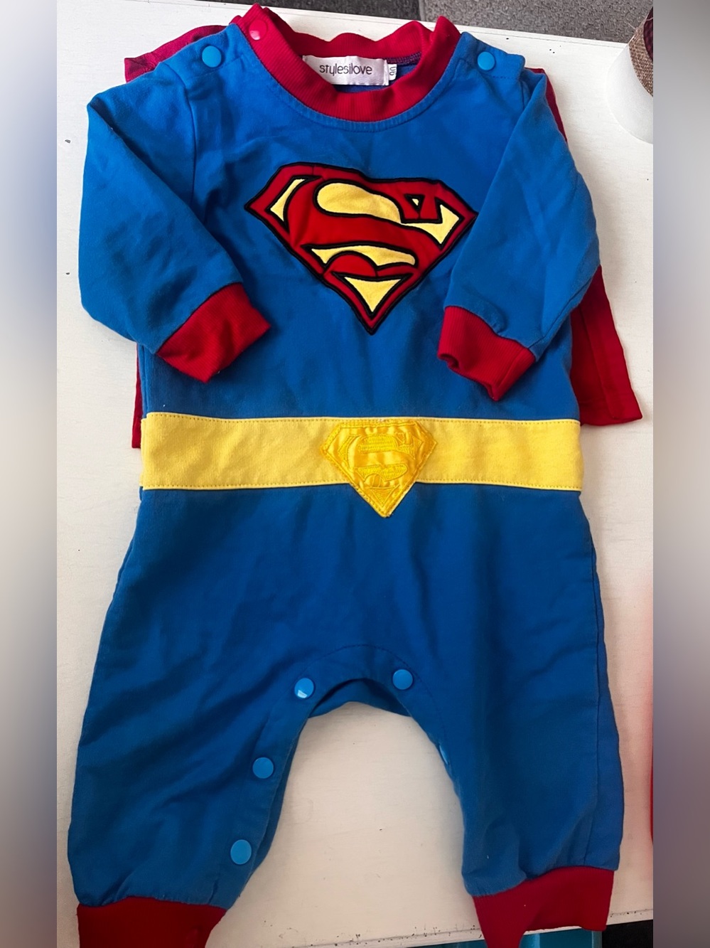 Baby Superman onesie/costume with cape 12-18 months